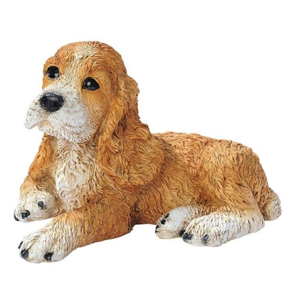 Brown Cocker Spaniel Puppy Dog Statue