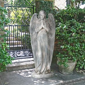 Goddess Of Mercy Praying Angel Statue