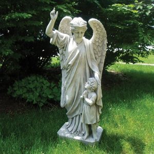 Guardian Angel Child'S Prayer Garden Statue