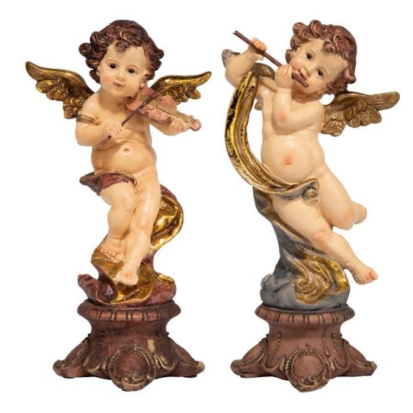 Italian Baroque-Style Musical Cherub Statues