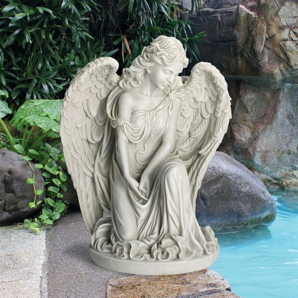 Quiet Countenance Praying Angel Garden Statue