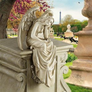 Resting Grace Sitting Angel Statue: Medium