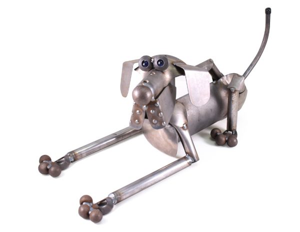 Scrappy the Dog Reclaimed Metal Sculpture