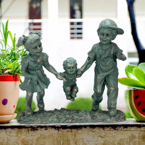 Swing Time: Children Garden Statue