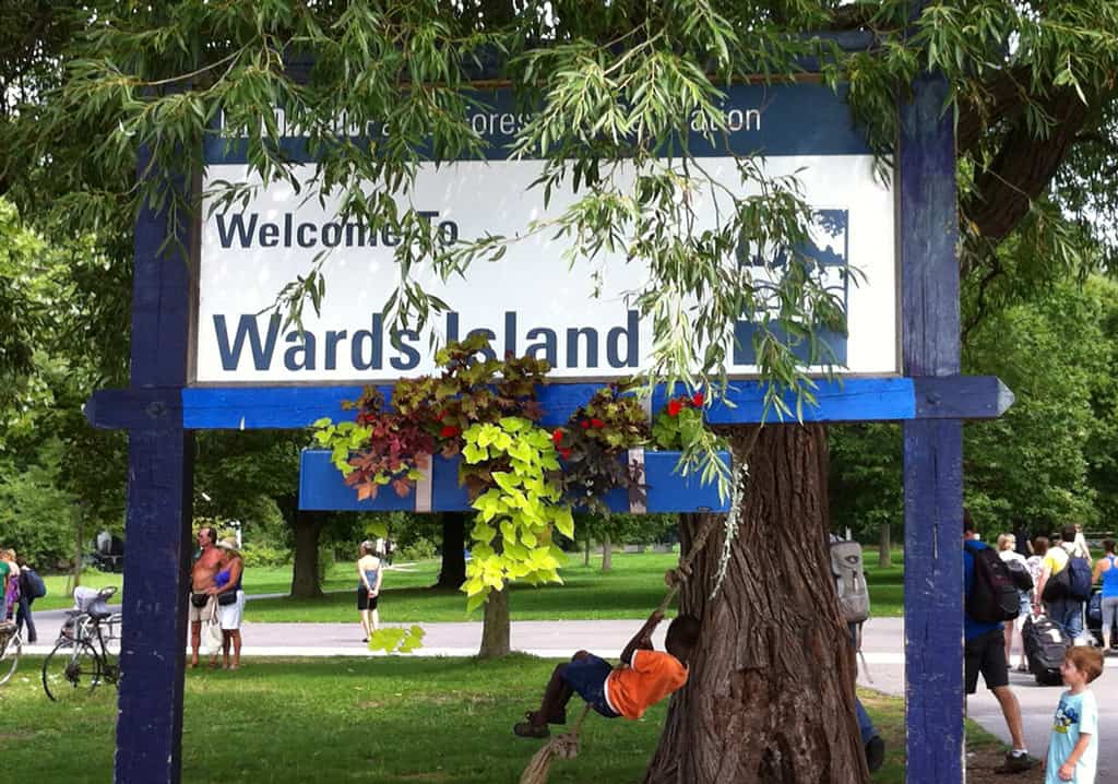 Wards Island Welcome sign