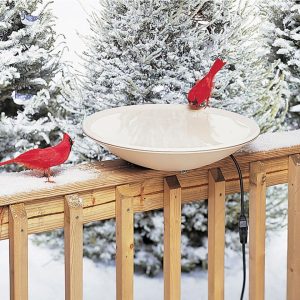 Birds Choice Heated Birdbath with Deck Mount