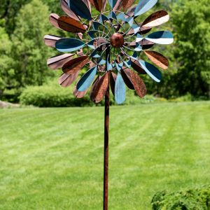Metallic Leaf Wind Spinner