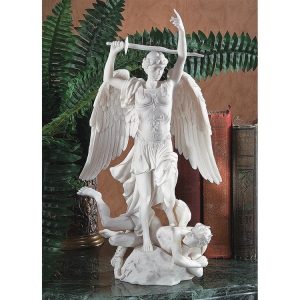 L'Archange Saint Michel Bonded Marble Angel Statue