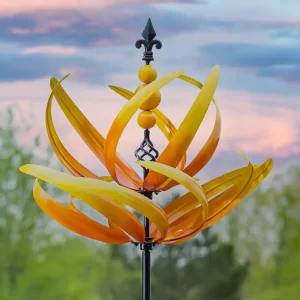yellow lotus wind spinner