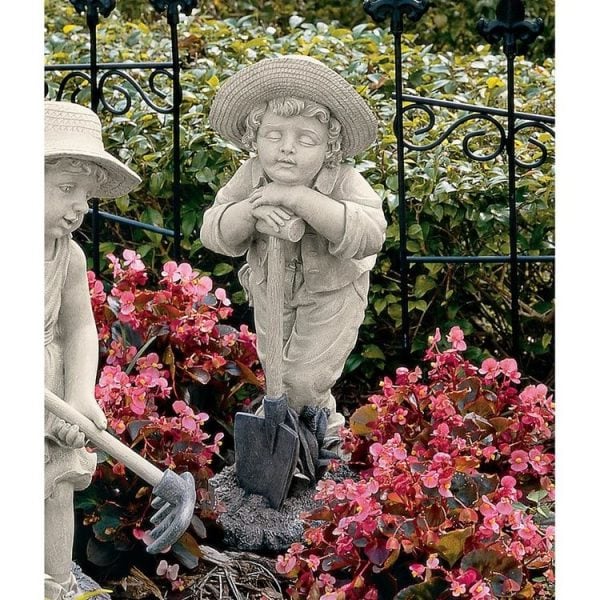 Young Gardener Boy Statue: Samuel Large