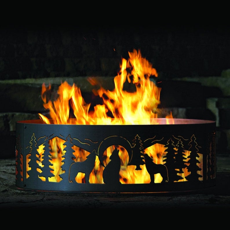 howling_wolf_fire_pit howling wolf metal fire pit
